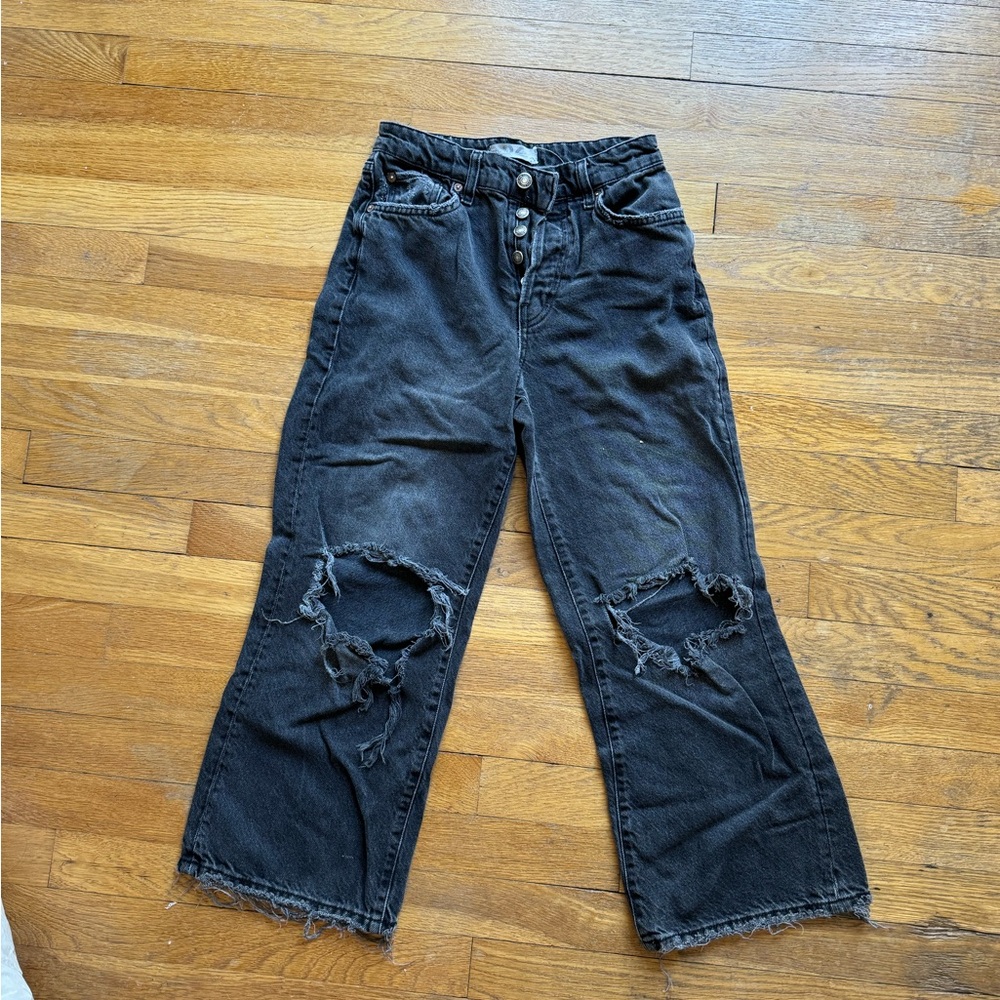 Free People Wide Leg Crop Jean